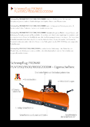 Sneeuwploegen met draaikleppen Pronar PUV 1350M