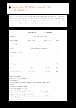 Sneeuwploegen met draaikleppen Pronar PUV 3600HD