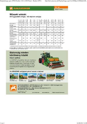 Zaaimachines Amazone D9 12000 Super