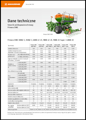 Zaaimachines Amazone Primera DMC 3000