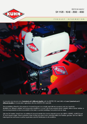Zaaimachines Kuhn SH 1120 Isobus