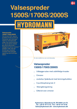 Koppelbare strooier Hydromann 1700 S