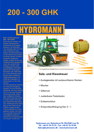 Koppelbare strooier Hydromann 200 G