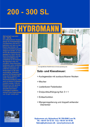 Koppelbare strooier Hydromann 300 SL