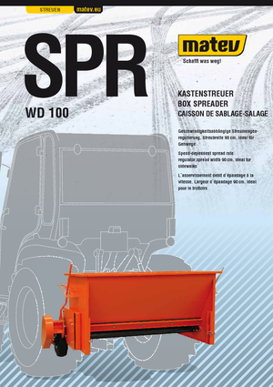 Koppelbare strooier Matev SPR-WD 100