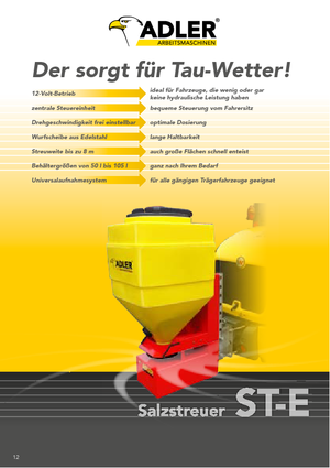 Koppelbare strooier Adler ST-E 105 Profi