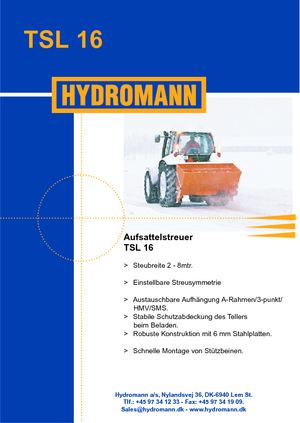 Koppelbare strooier Hydromann TSL 16