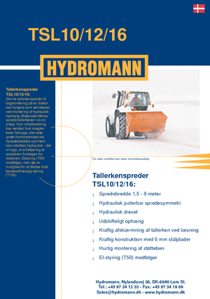 Koppelbare strooier Hydromann TSL 16