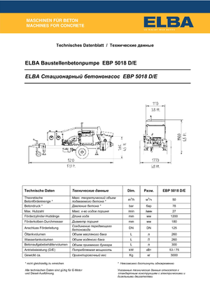 Stationaire betonpompen Elba EBP 5018 E