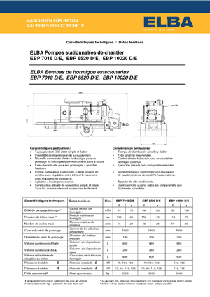 Stationaire betonpompen Elba EBP 7018 E