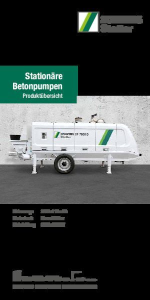 Stationaire betonpompen SCHWING-Stetter SP 9500 E Container