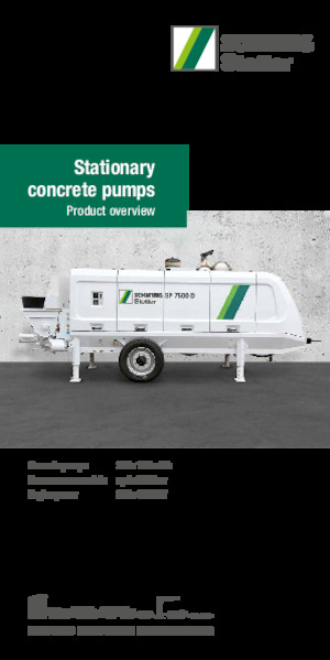 Stationaire betonpompen SCHWING-Stetter SP 9500 E Container