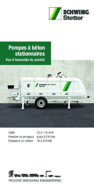 Stationaire betonpompen SCHWING-Stetter SP 9500 E Container