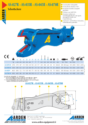 Staalschrootsnijders Arden AS 027 R SV