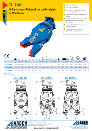 Staalschrootsnijders Arden CU 1300 CF