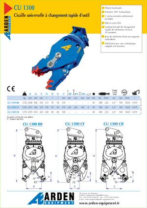 Staalschrootsnijders Arden CU 1300 CF