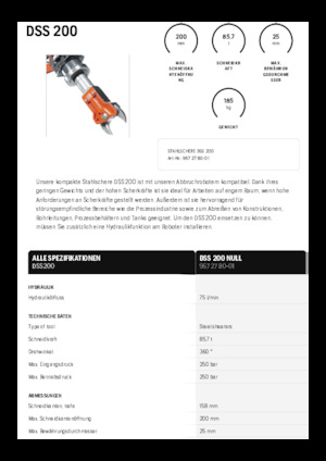 Staalschrootsnijders Husqvarna DSS 200