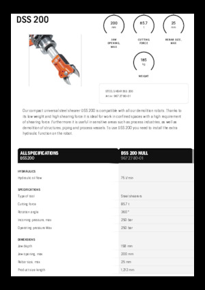 Staalschrootsnijders Husqvarna DSS 200