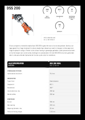 Staalschrootsnijders Husqvarna DSS 200