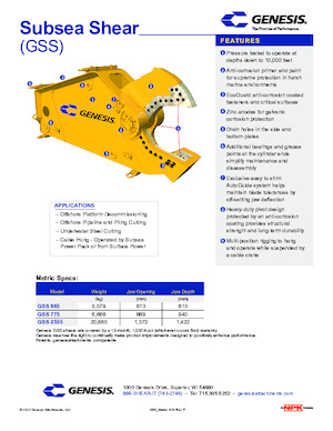 Staalschrootsnijders Genesis GSS 775