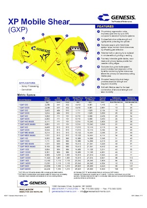 Staalschrootsnijders Genesis GXP 700R