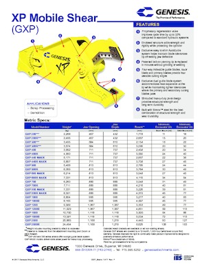 Staalschrootsnijders Genesis GXP 700R