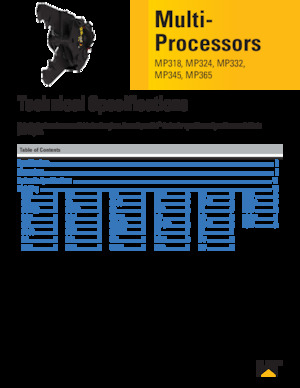 Multiprocessors Caterpillar MP365S
