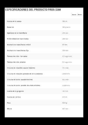 Staalschrootsnijders Caterpillar S308
