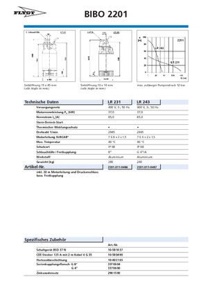 Rioolpomp Flygt-Pumpen 2201 LR 231