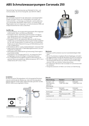 Rioolpomp ABS-Pumpen Coronada 250 W