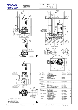 Rioolpomp Faggiolati G 213 R1M2-M40AAS