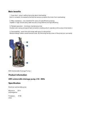 Rioolpomp ABS-Pumpen J 54 HD direkt