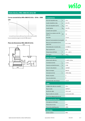 Rioolpomp WILO-EMU Pumpen KS 16Ex DO