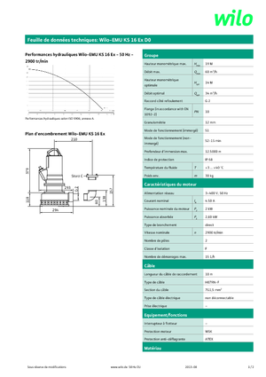 Rioolpomp WILO-EMU Pumpen KS 16Ex DO