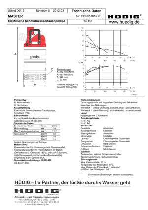 Rioolpomp Grindex Master N