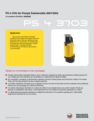 Rioolpomp Wacker Neuson PS4 3703