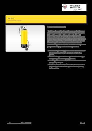 Rioolpomp Wacker Neuson PST2 400