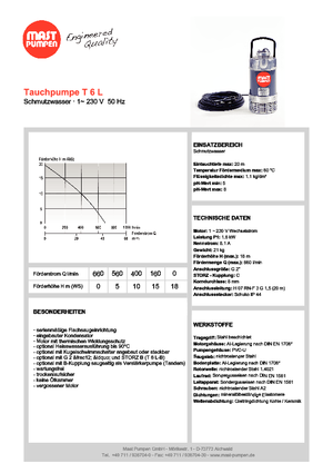 Rioolpomp Mast-Pumpen T 6 L