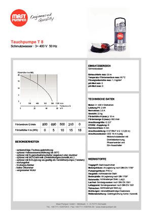 Rioolpomp Mast-Pumpen T 8