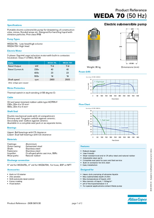 Rioolpomp WEDA Weda 70 L-YD