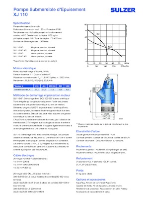 Rioolpomp Sulzer XJ 110 ND