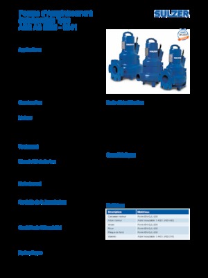 Vuilwaterpompen Sulzer AS 0831 S 22-4 D/TKS