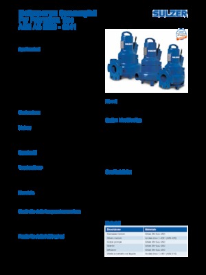 Vuilwaterpompen Sulzer AS 0840 S 17-2 D/TKS