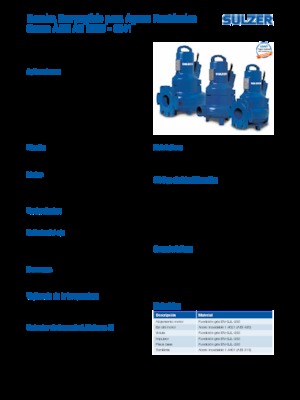 Vuilwaterpompen Sulzer AS 0840 S 26-2 D/TKS