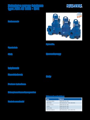 Vuilwaterpompen Sulzer AS 0840 S 26-2 D/TKS