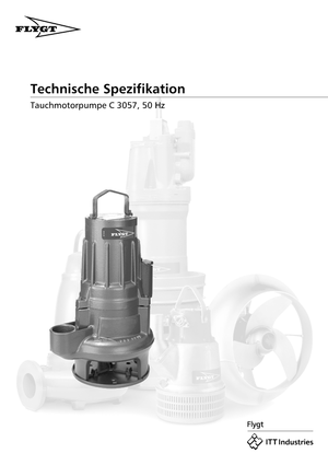 Vuilwaterpompen Flygt-Pumpen CS 3057 LR 254