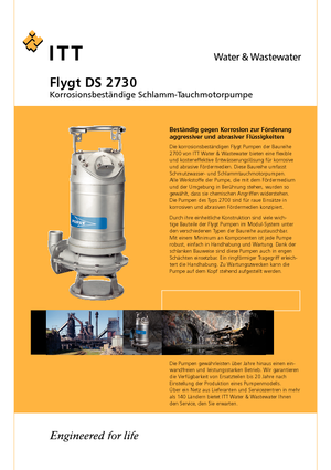 Vuilwaterpompen Flygt-Pumpen DS 2730 LR 441
