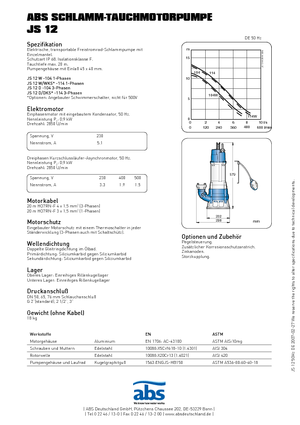 Vuilwaterpompen ABS-Pumpen JS 12 D
