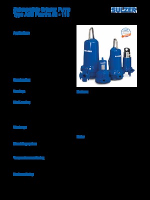 Vuilwaterpompen Sulzer Piranha S 21-2