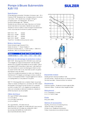 Vuilwaterpompen Sulzer XJS 110 D-170